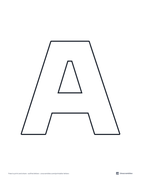 Preview of Outline letters to color
